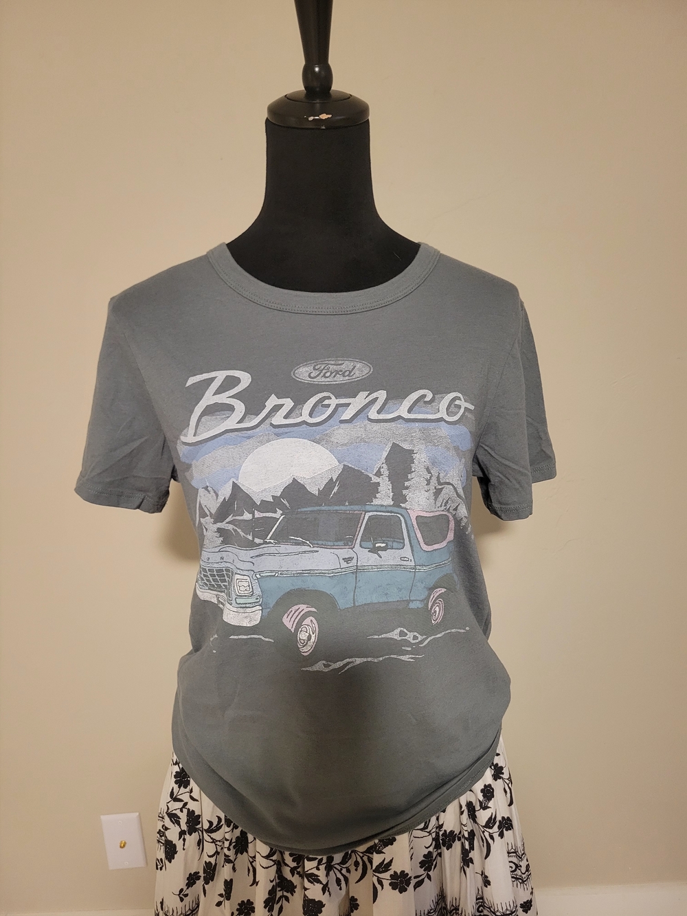 Ford Bronco Graphic Tee in Gray and Blue